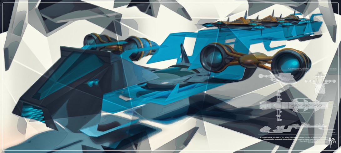 ALG Space-Ship [A_0001 Series Truck] Poster 23%22x53%22