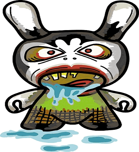 alg x kidrobot 2d characters animation